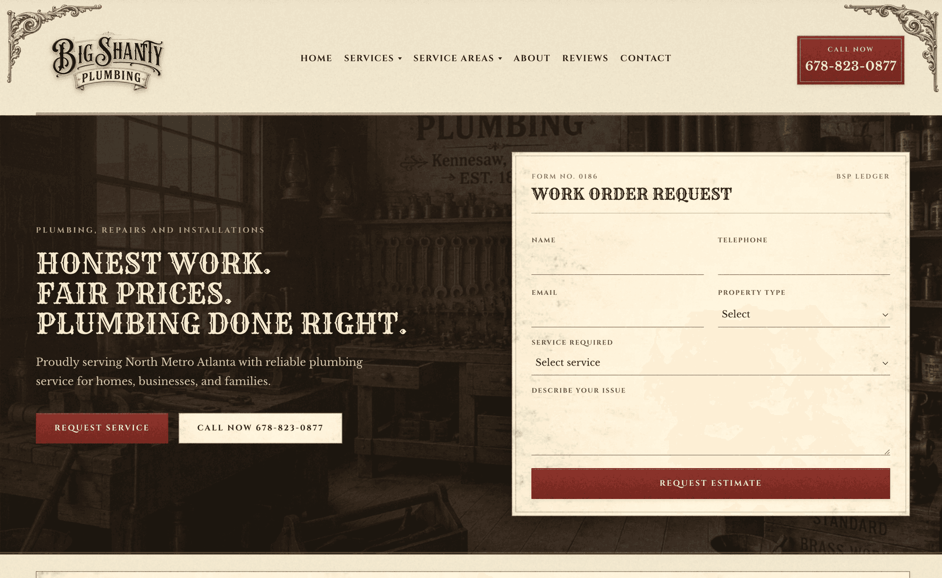 Big Shanty Plumbing Website Development Project