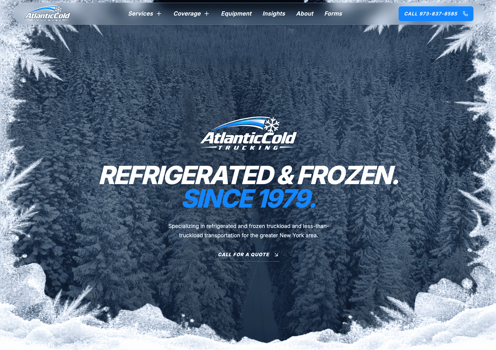 Atlantic Cold — Refrigerated Logistics Website Design