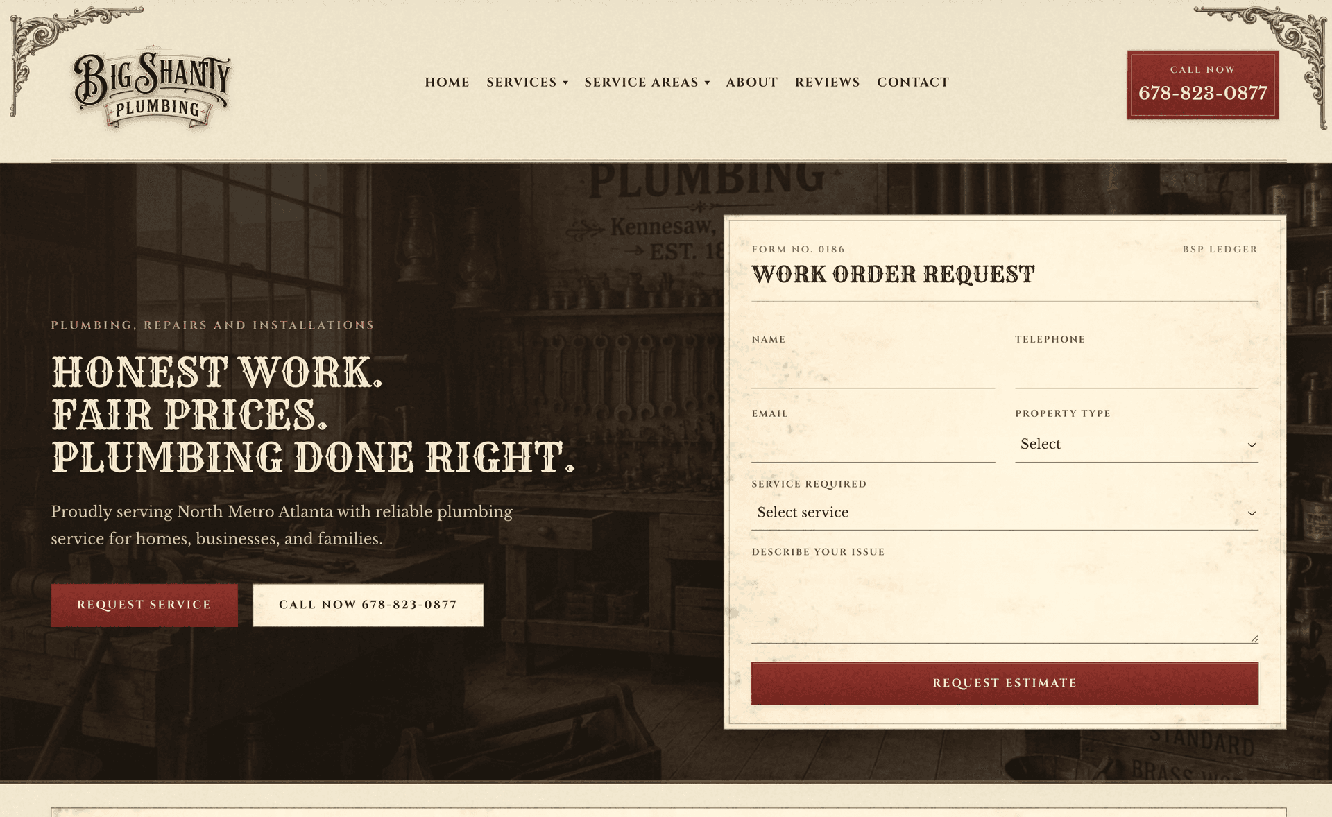 Big Shanty Plumbing Website Development Project