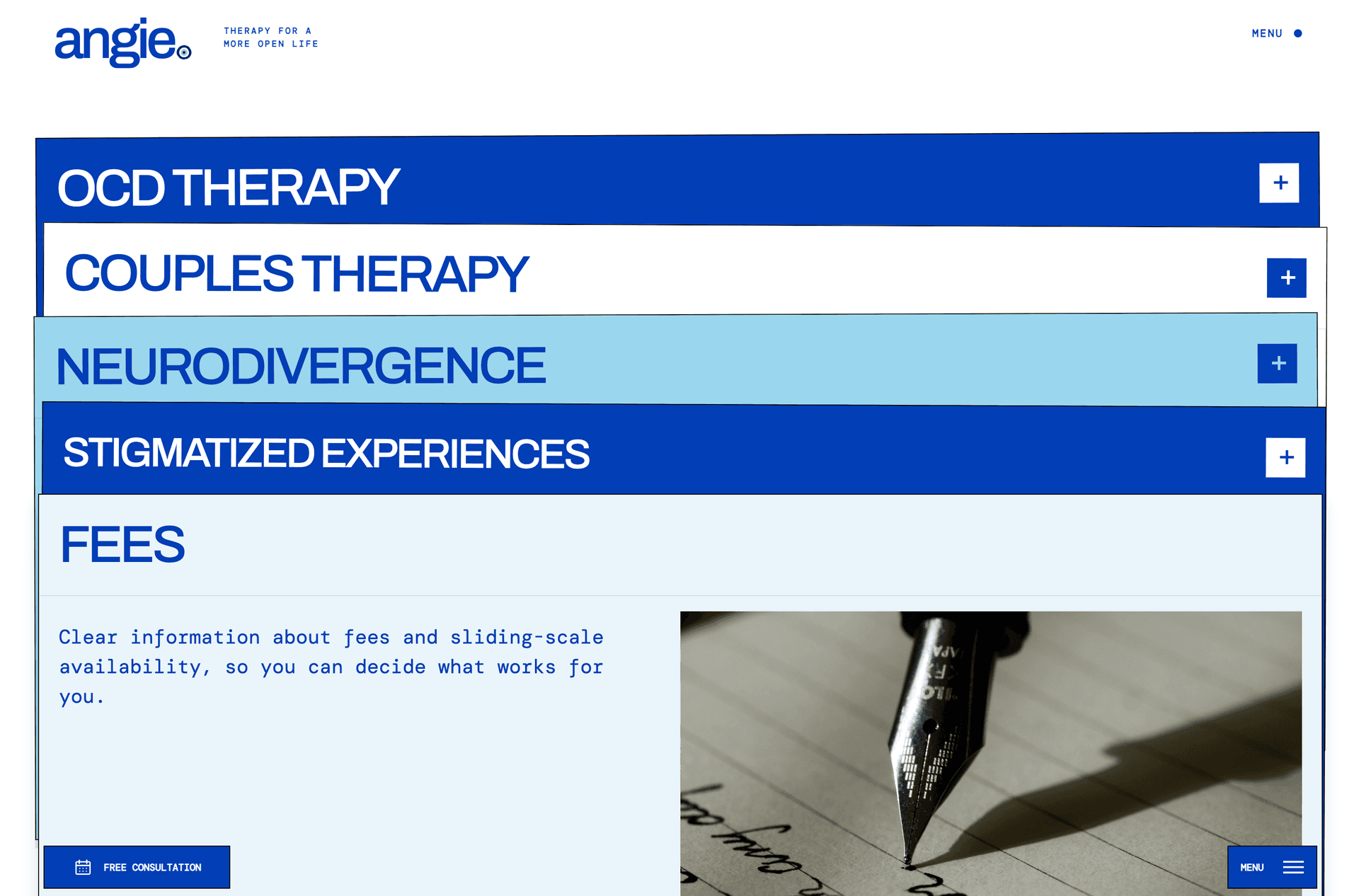 Angie Aly — Therapist Website Design