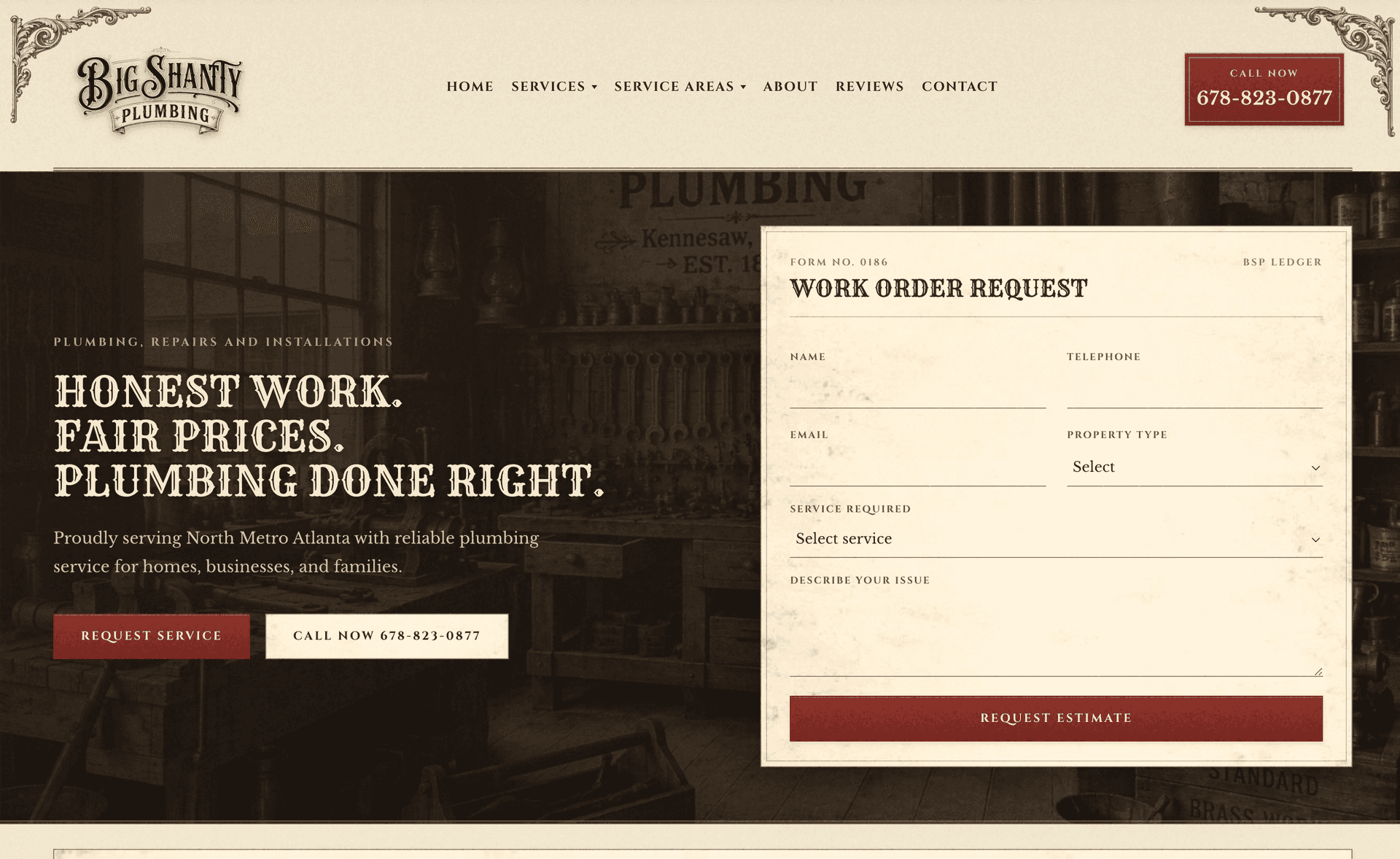 Big Shanty Plumbing Website Development Project